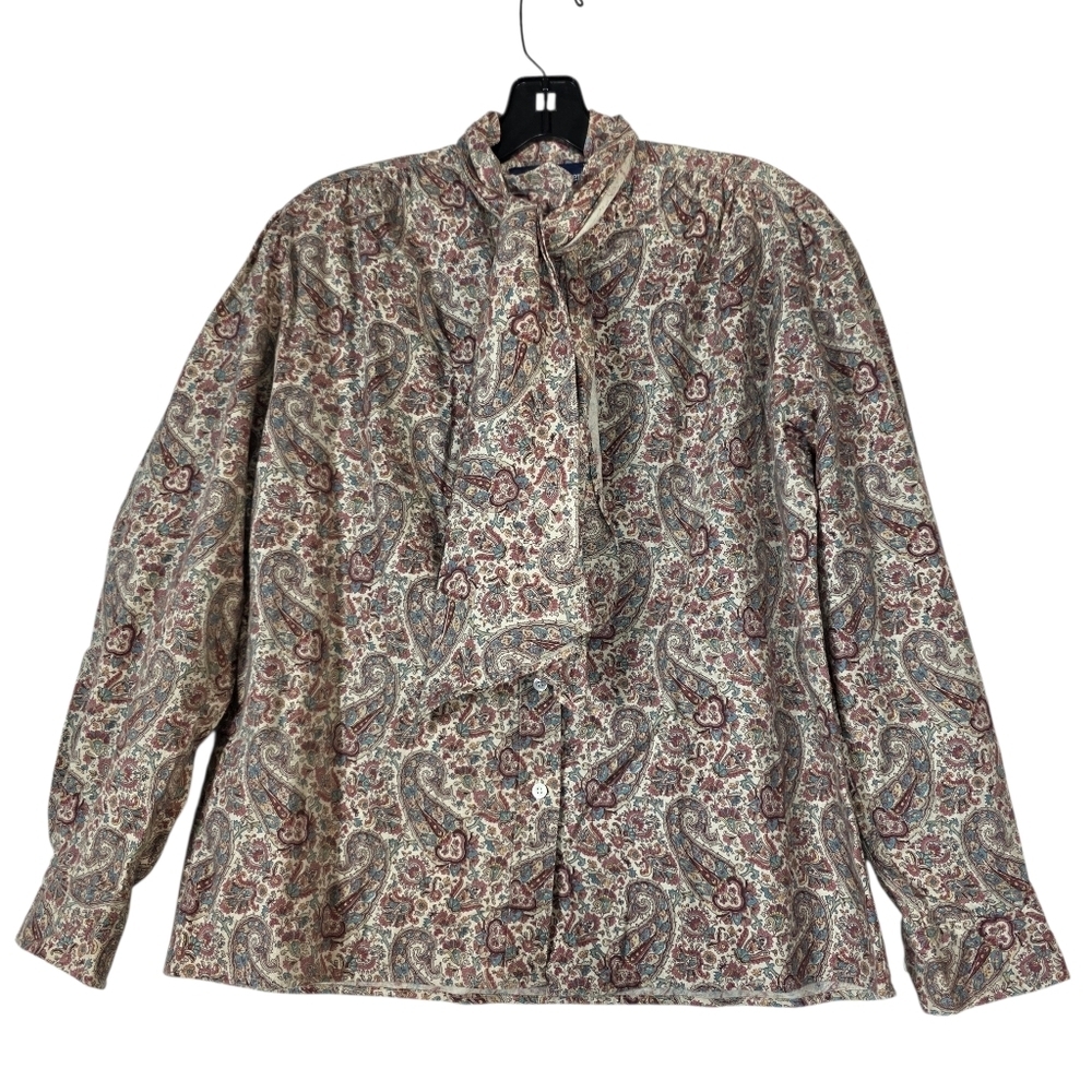 Polo Ralph Lauren Paisley Print button down long sleeves with front Ribbon shirt